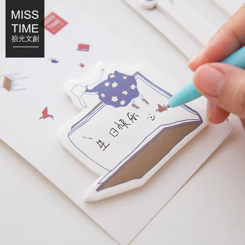 4 шт./лот блокнот цирка Очаровательные животные Липкие заметки клейкие закладки