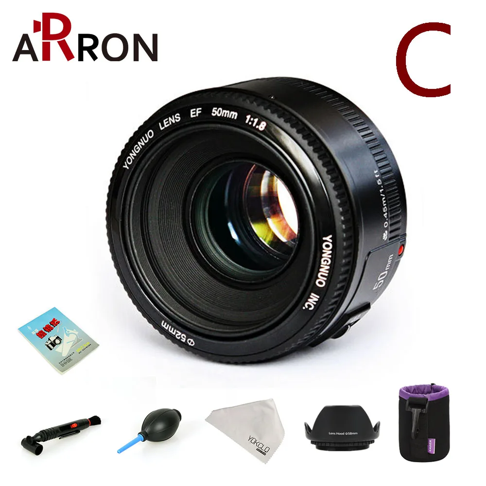 YONGNUO YN50mm f1.8 YN EF 50 мм f/1 8 AF объектив YN50 апертура Автофокус для Canon EOS 60D 70D 700D DSLR