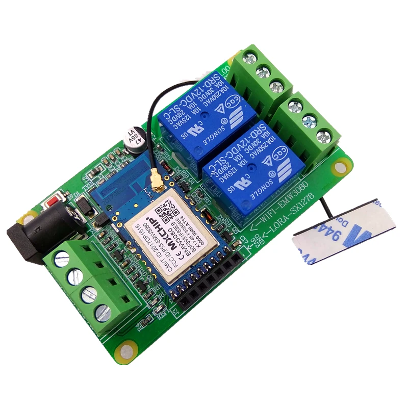 Modbus RTU 2 полосное WIFI реле LORA беспроводное 12В 24В с модулем|Детали и аксессуары для