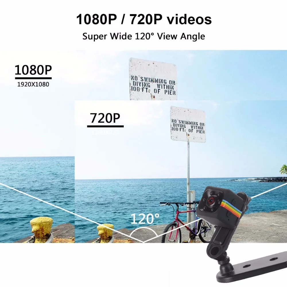 Новейшая SQ11 мини камера HD 1080P ночного видения видеокамера Экшн DV видео диктофон