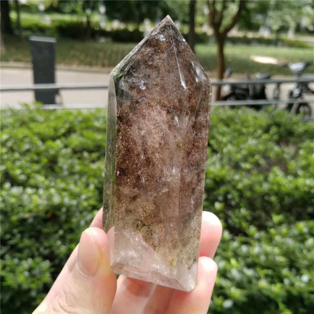 Великолепная кристальная кварцевая палочка Phantom Quartz Point прозрачная башня