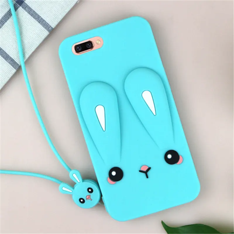 ALIVO Coque чехол OnePlus 6 Чехлы роскошный 3D Милый Цвет Кролик Мягкий силиконовый для 5 T