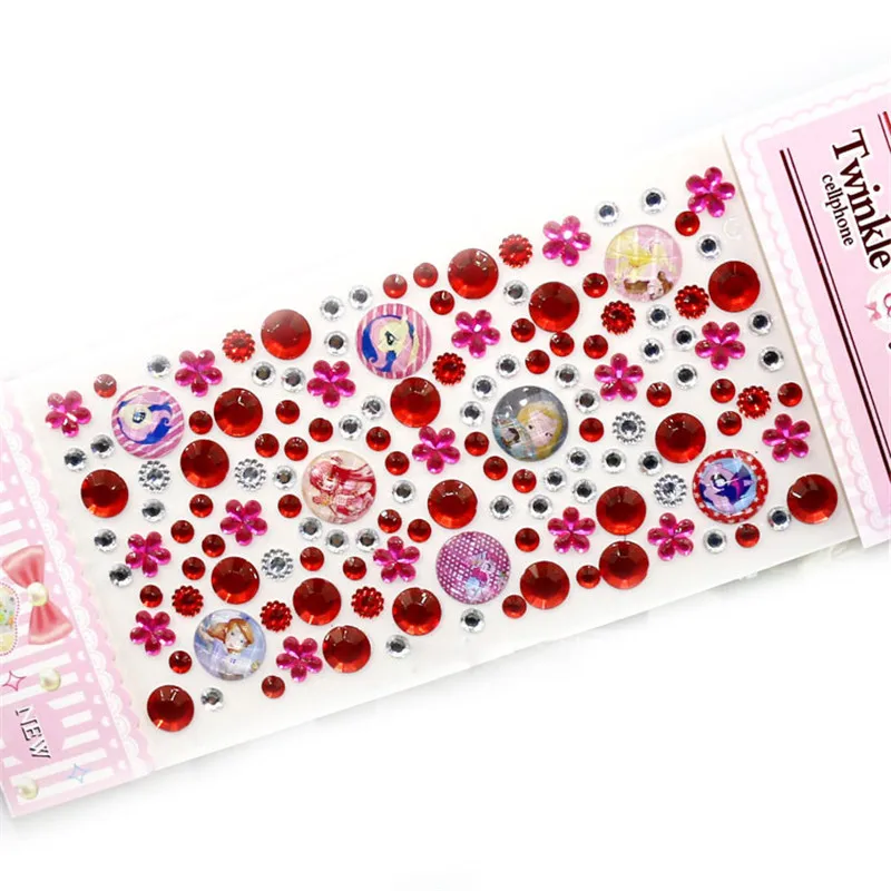 Ребенок мультфильм наклейка diy мобильный акриловые плоской пасты украшения bling