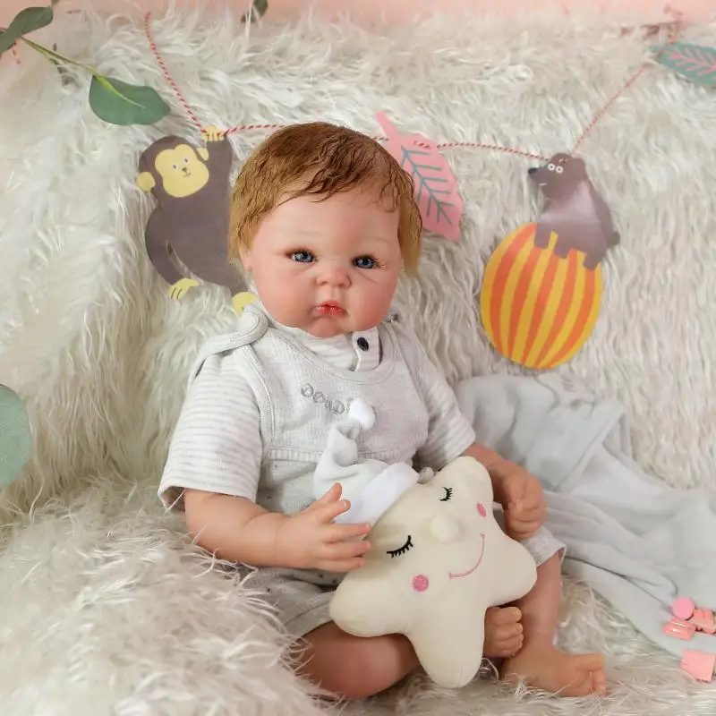 52 см силиконовые куклы Reborn Baby Alive как настоящая Boneca Милая Спящая Кукла reborn День