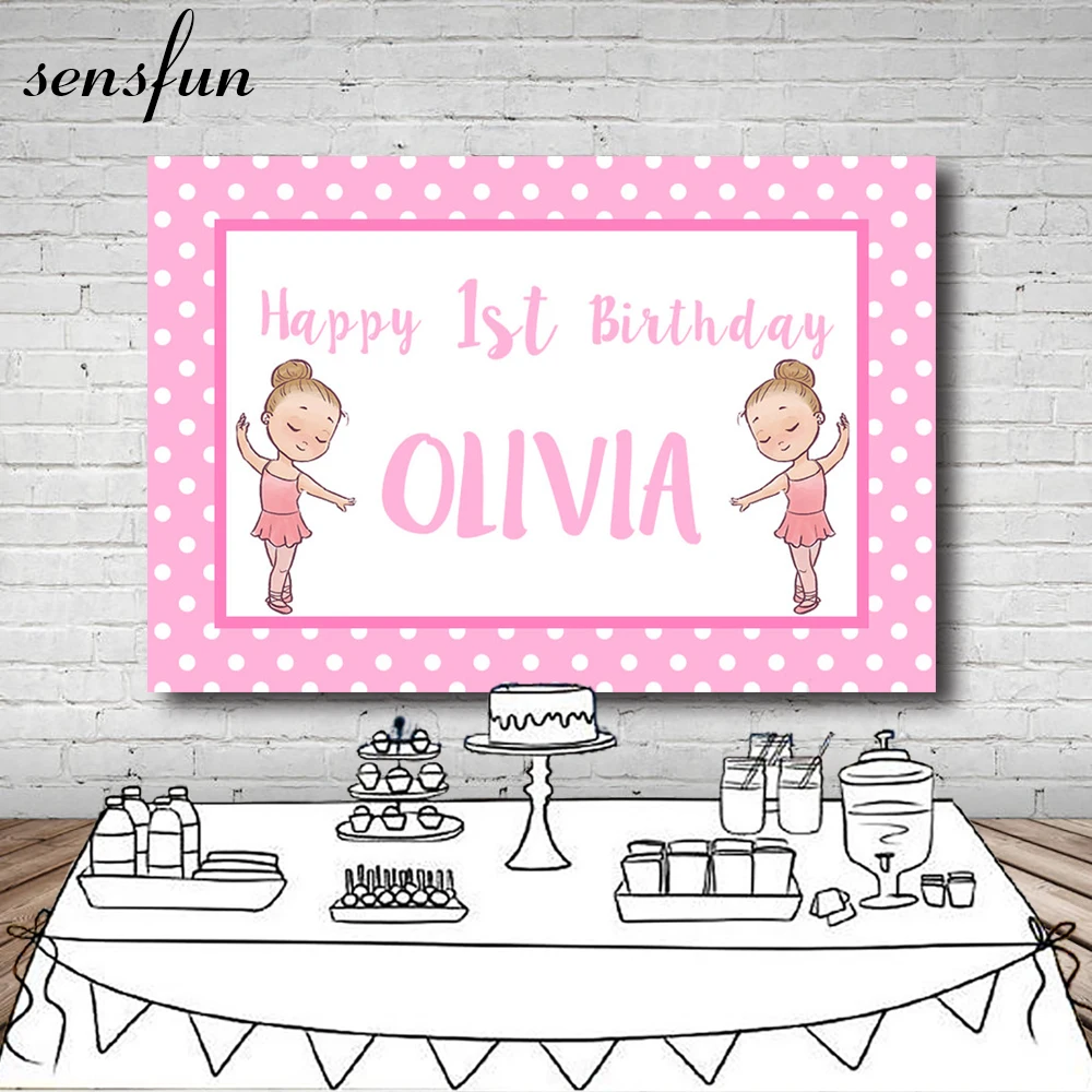 

Sensfun маленькая девочка балерина фон розовый горошек детский душ первый день Рождения Вечеринка фоны для фотостудии 7x5 футов Винил