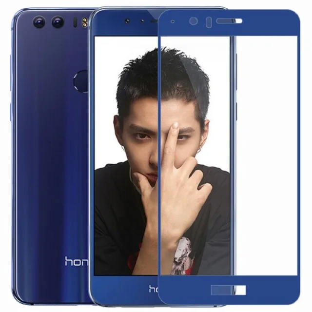 Закаленное стекло с полным покрытием клея для Huawei Honor 8 защита экрана Защитная
