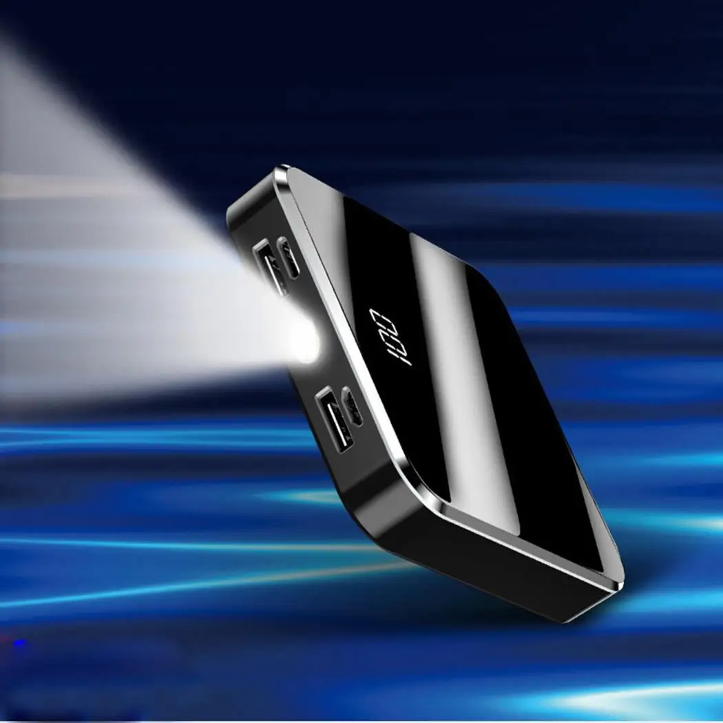 Мини Портативный Легкий Bulti-in Светодиодный Свет Micro USB type-C power Bank для общего