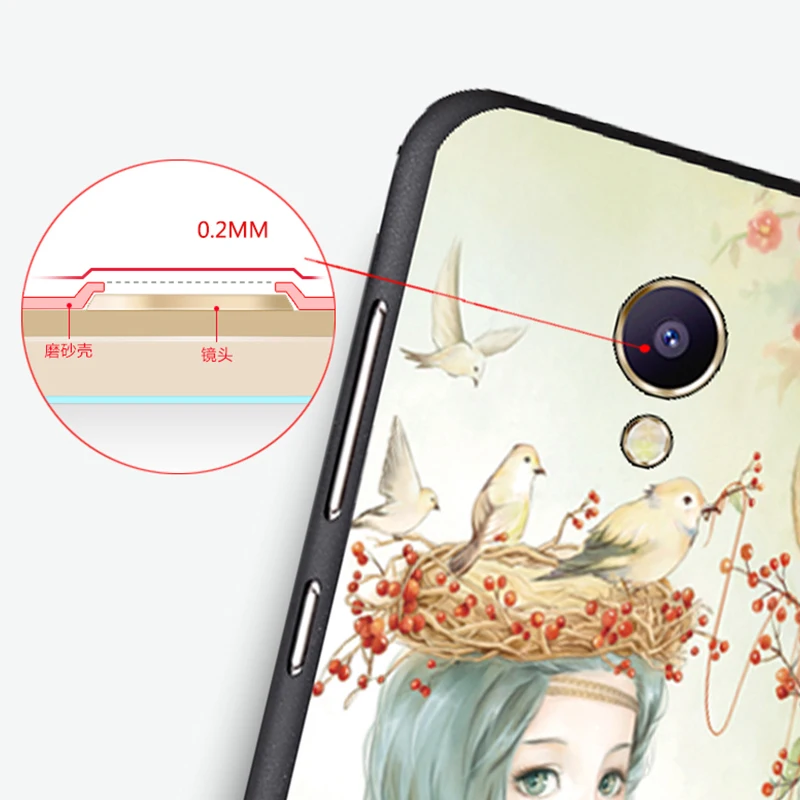 Чехол для Meizu M5s Оригинальный чехол чехол-сумка из кожи волка рыбы черепа m5s Fundas 100%