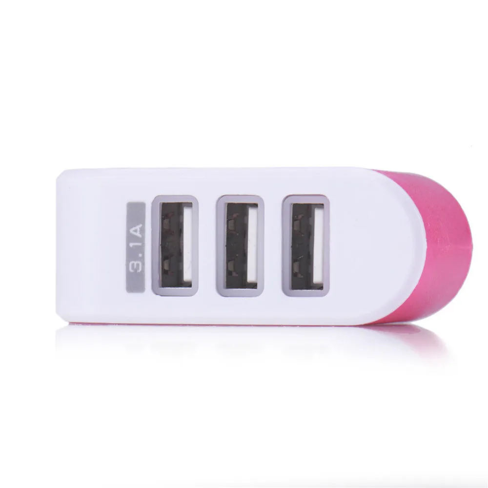 Универсальное зарядное устройство Европейского типа с 3 портами USB 5 В 1 А