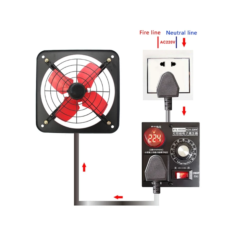 4000 Вт AC 220 В SCR Электронный регулятор напряжения тиристорный электронный