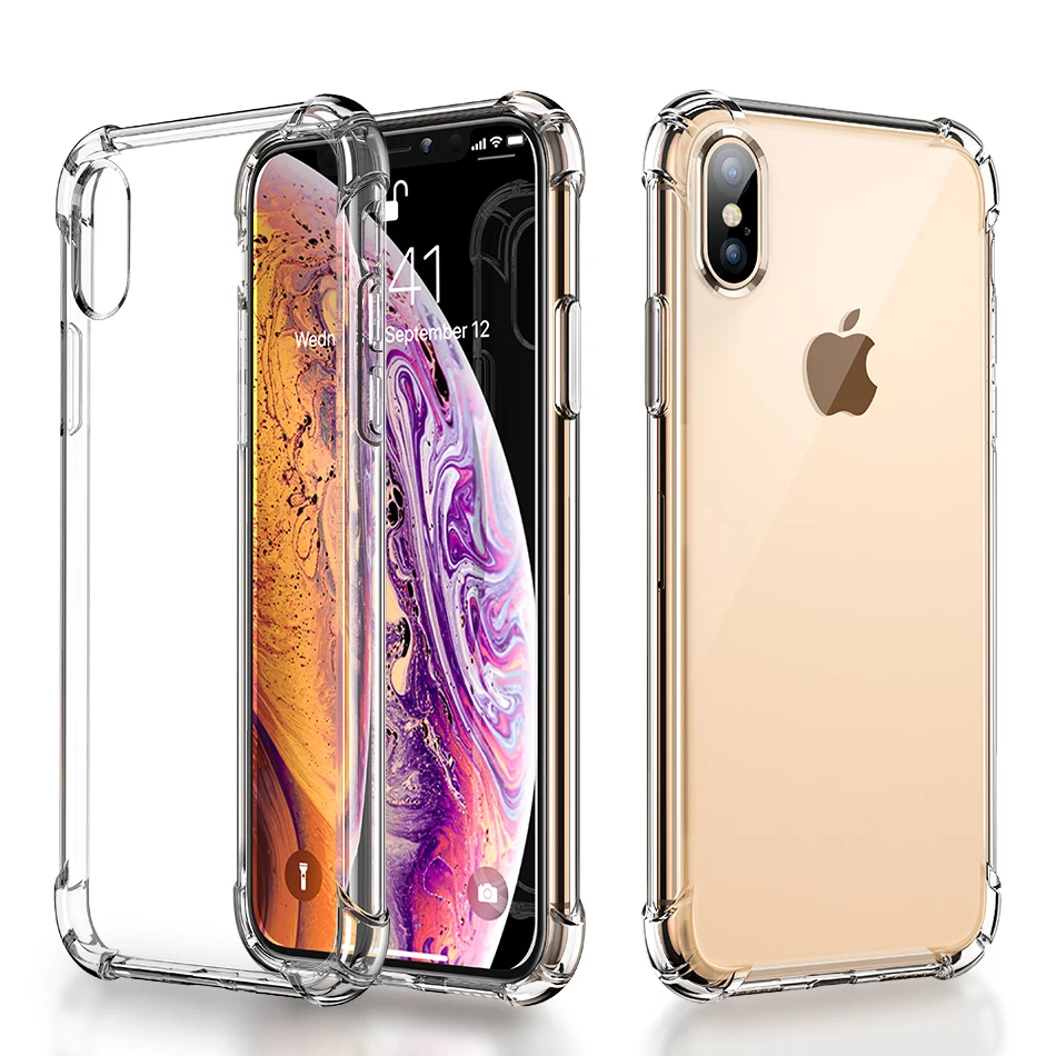 Противоударные чехлы для iPhone XS 11 12 Pro MAX Mini XR X 7 8 Plus 6 6s SE 2020 с подушкой