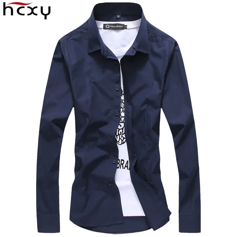 Новые мужские рубашки с длинным рукавом коммерческий Повседневный хлопок 30% 49