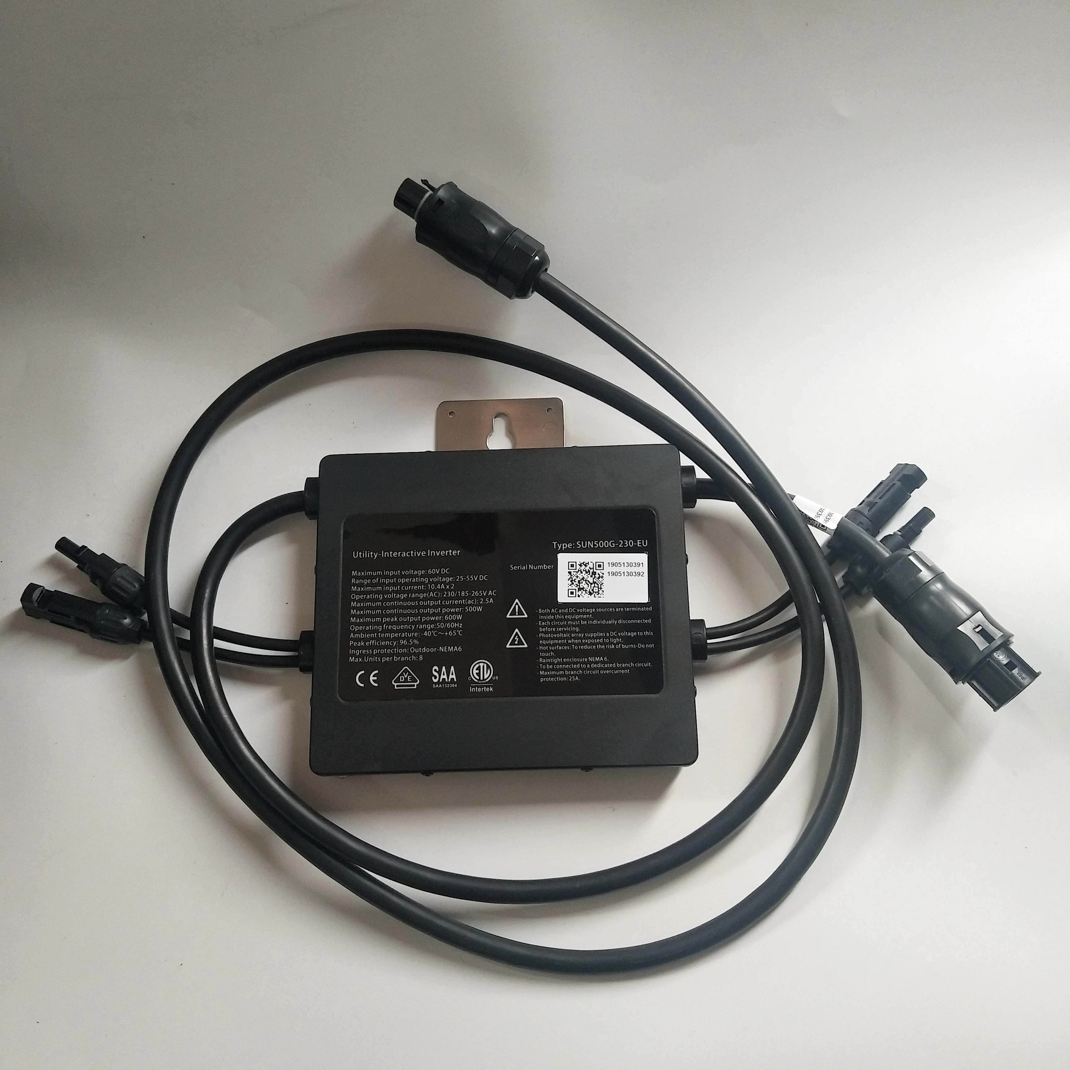 Утверждение UL Водонепроницаемый IP67 600 Вт сетевой инвертор на солнечных батарейках микро-инвертор SUN600G 120 V или 230 V 50/60Hz Выход для Фотоэлектрические решетки, сделанные на