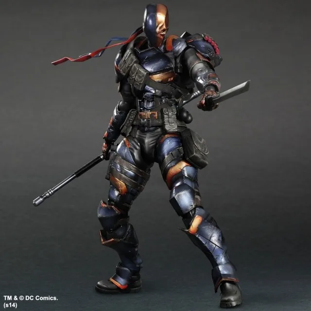 SQUARE IX Play Arts KAI DC Comics Бэтмен: Arkham Origins Deathstroke ПВХ фигурка Коллекционная модель