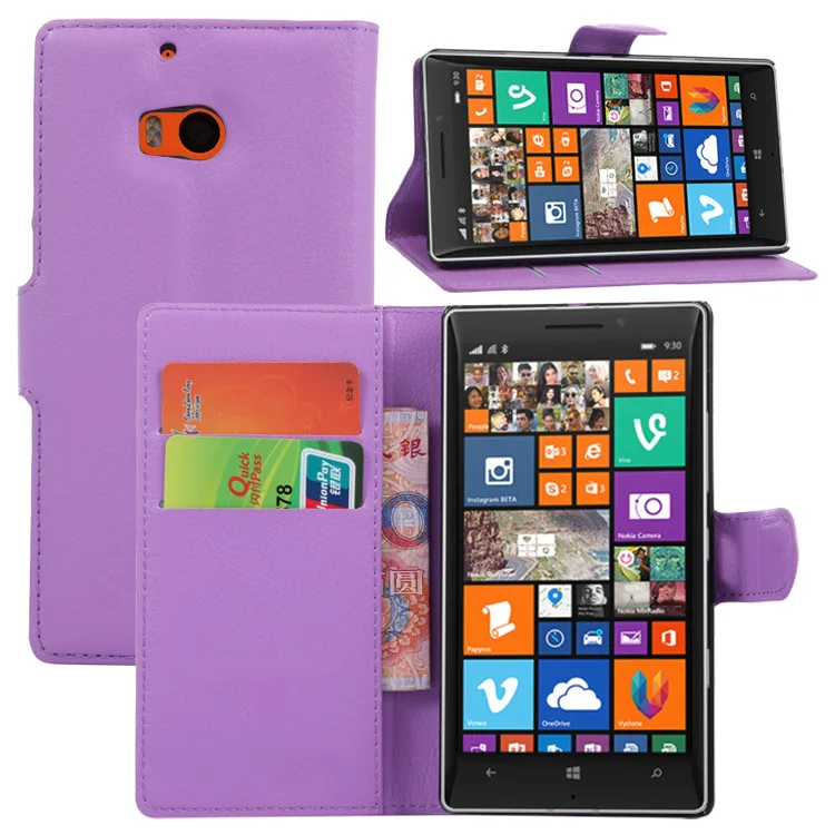 YINGHUI Чехол бумажник из искусственной кожи для Nokia Lumia 930 черные чехлы телефонов с