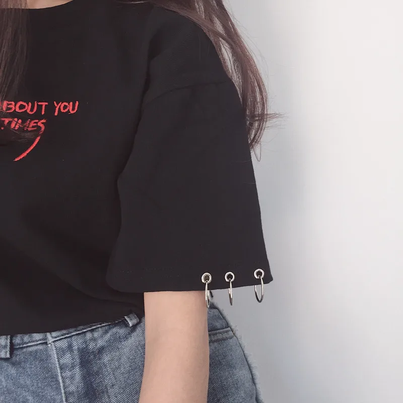 Модные Blusas 2019 летние футболки для лучших друзей Корейская футболка с вышивкой