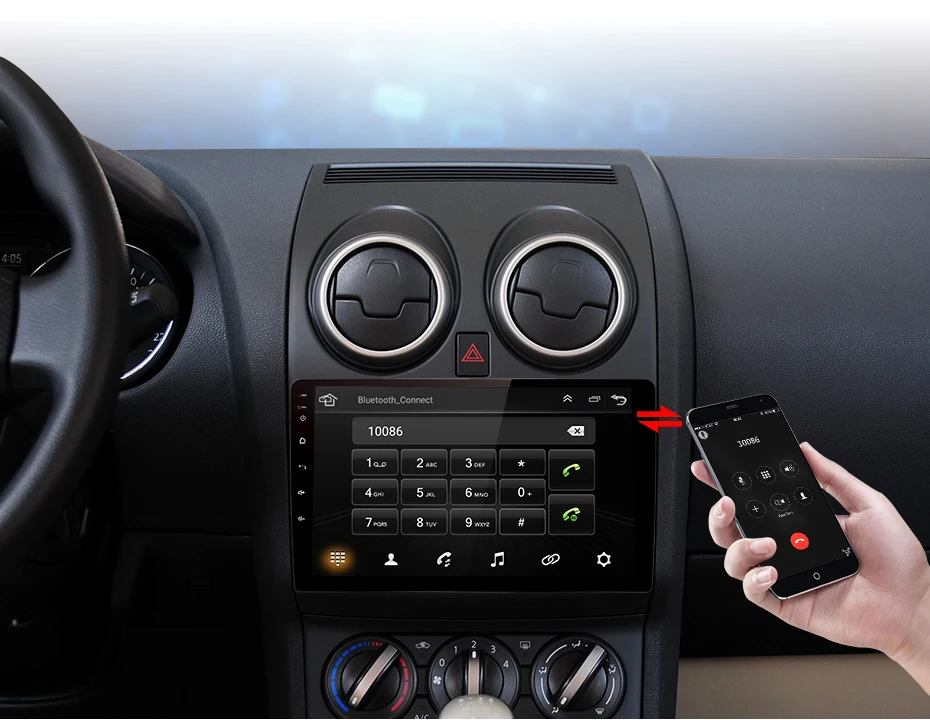 Junsun 2G+ 32G Android 9,0 для Nissan Qashqai J10 2006-2009 2011-2013 авто 2 din автомагнитола стерео плеер Bluetooth gps навигация