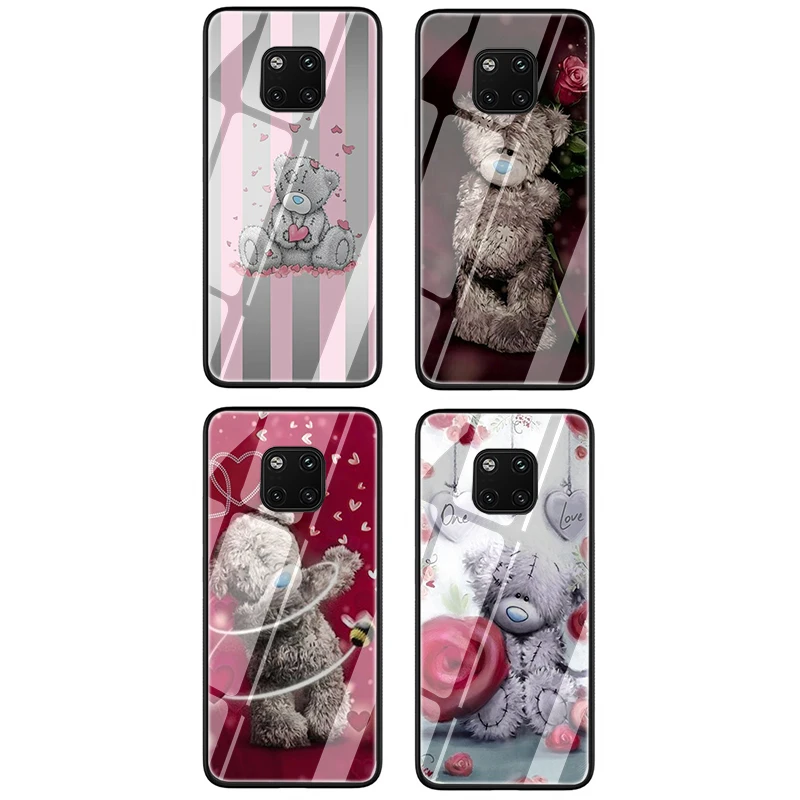 Чехол для телефона Teddy Me To You Bear из закаленного стекла Huawei P10 P20 P30 Mate 20 Honor 9 10 Lite 7A Pro 8X