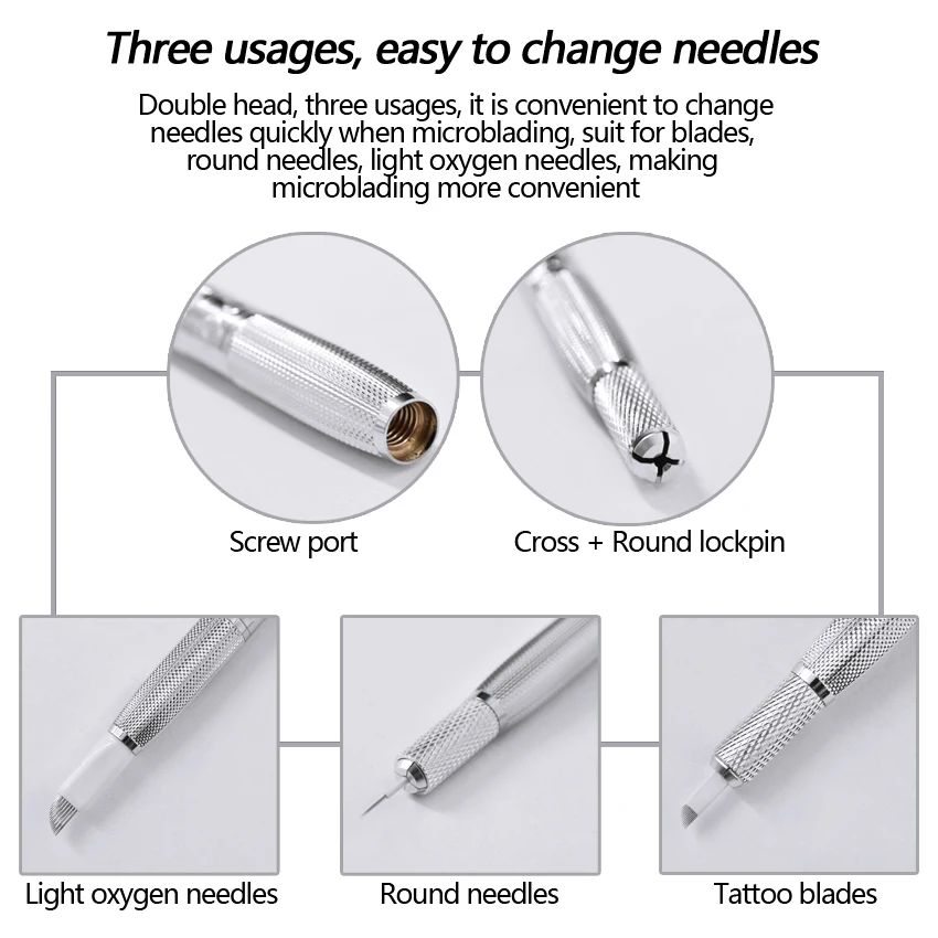 Микроблейдинг тату ручка набор для перманентного макияжа бровей губ подводка