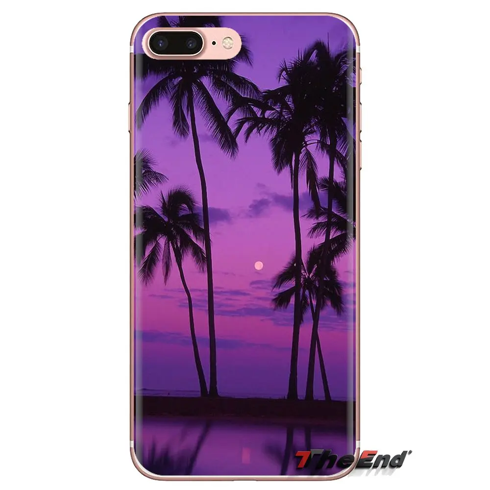 Soft TPU Cover For Xiaomi Mi3 Samsung A10 A30 A40 A50 A60 A70 Galaxy S2 Note 2 Grand Core Prime Tropical Beach Palm leaves Trees |