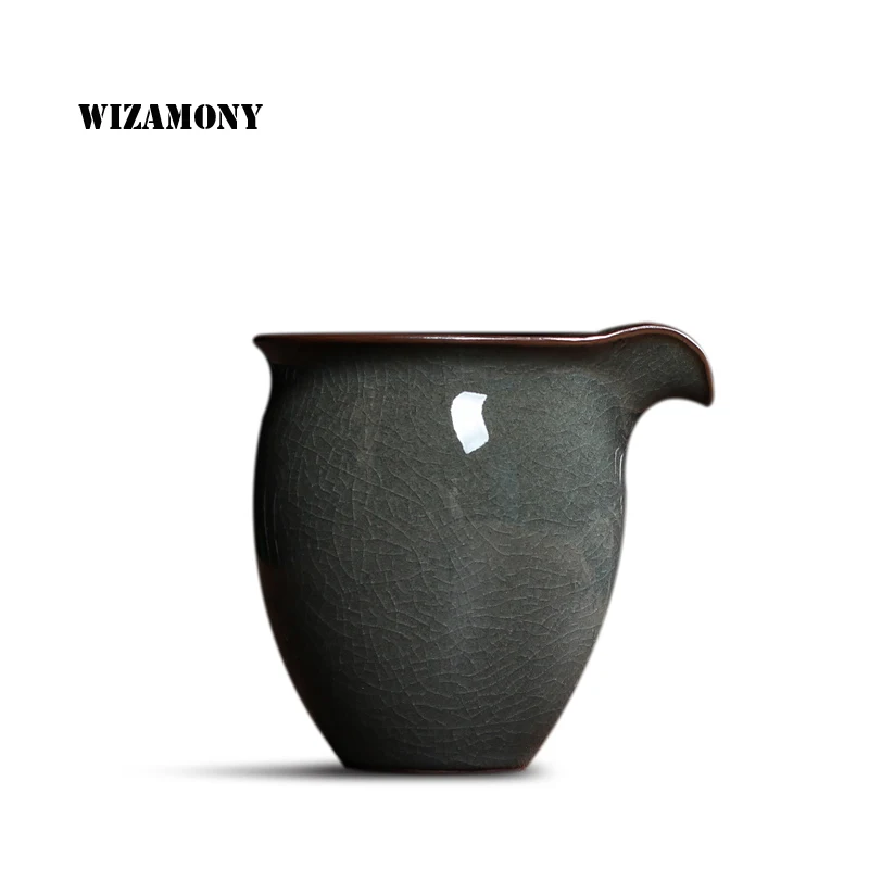 1 шт. Китайский Longquan Celadon Ge печь глазурь Железный корпус ручной работы яркая