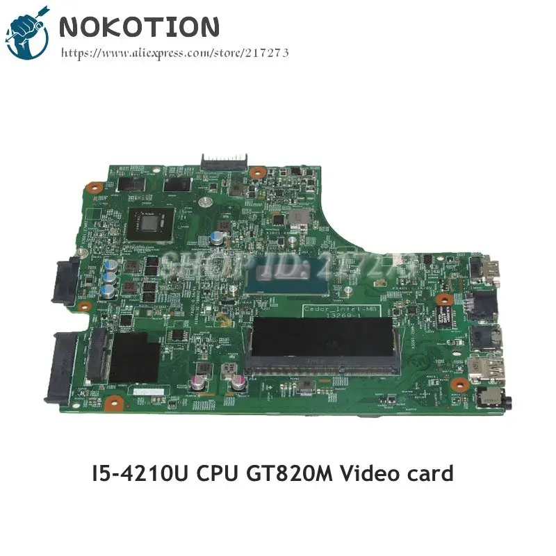 NOKOTION 13269 1 PWB FX3MC для Dell Inspiron 15R 3542 3543 3442 3443 материнская плата ноутбука SR1EF I5 4210U CPU GT820M