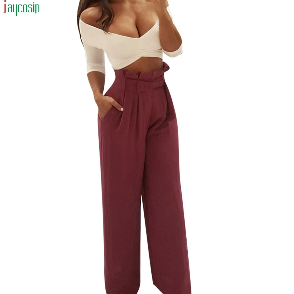 JAYCOSIN 2019 сексуальные штаны для женщин повседневные одноцветные эластичные на