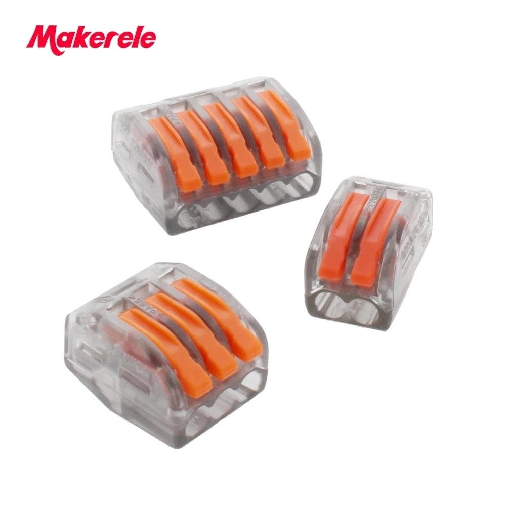 

Universal Compact Wiring conector terminal block connectors terminator Wire Connector Opaque transparent AWG 28-12 Makerele