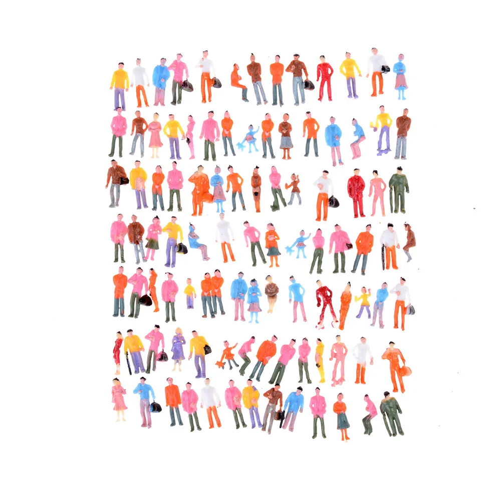 10/100 шт люди Модель весы смешанный окрашенный модель Люди Пейзаж ABS Поезд парк Street
