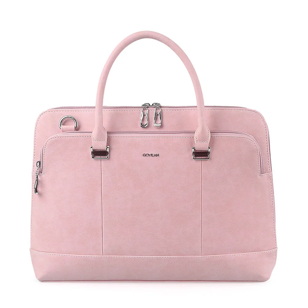 Матовый кожаный портфель для ноутбука 11 дюймов деловой из органической кожи