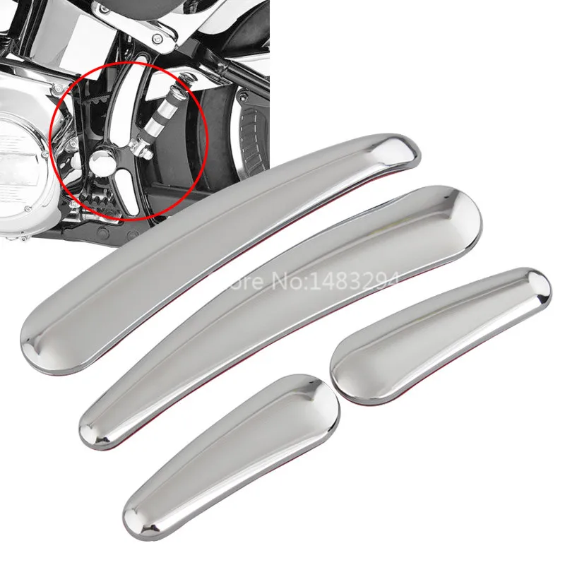 4 шт. хромированный 3D изогнутый чехол для рамы Swingarm подходит моделей Harley Softail 2008-2016