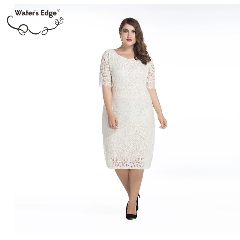 Элегантный плюс Размеры Для женщин кружевное платье 2018 лето-осень выдалбливают