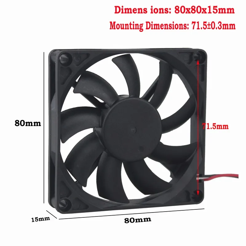 Gdstime 100 шт. 8015 DC 5 в 80x80x15 мм 8 см USB кулер компьютерный M охлаждающий вентилятор 80 x 15 3