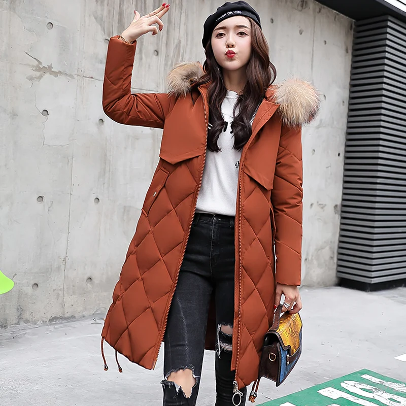 KUYOMENS Winter hot sale New Arrival Casual Warm women parkas mid-Long section Hooded Solid color Women cotton Jacket | Женская одежда