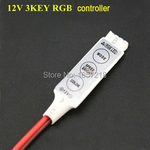 1 шт./лот 12 В мини RGB контроллер яркости Диммер переключатель для 5050 3528 SMD