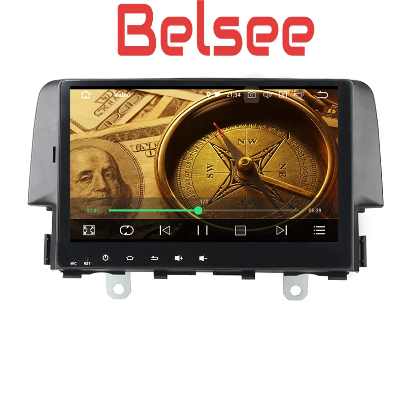 Belsee для Honda Civic 2016 2017 сенсорный экран Автомобильная стерео 8 0 Android блок ядер GPS
