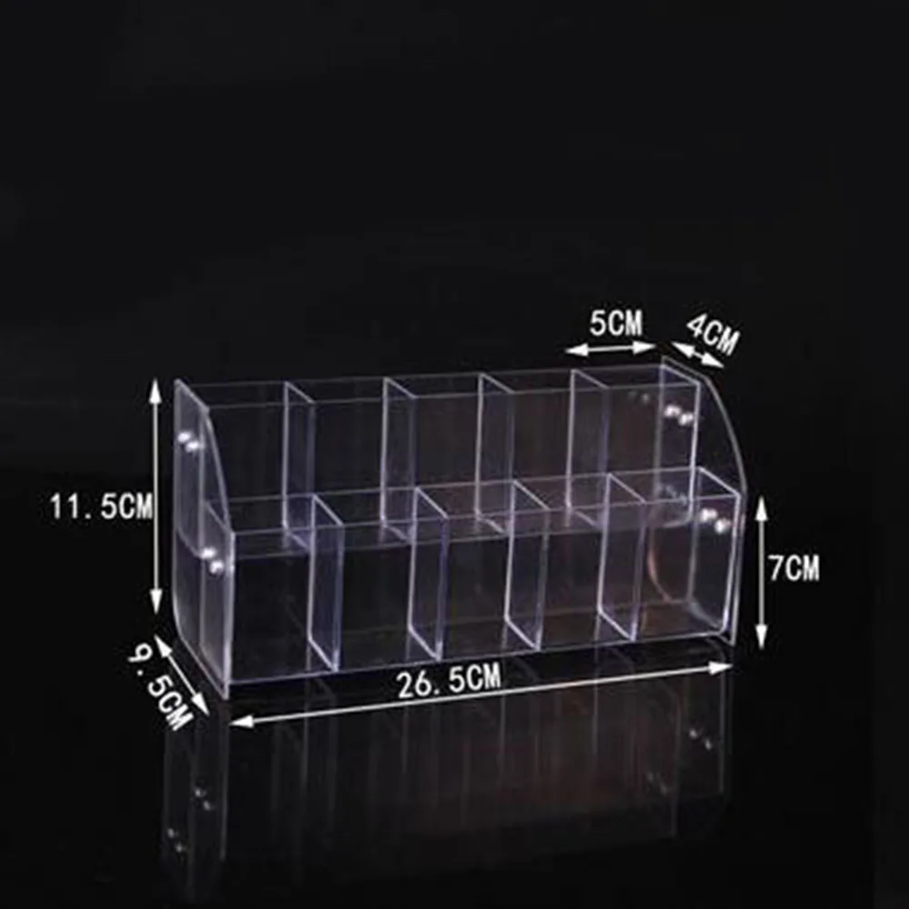 Прозрачная настольная витрина для хранения бровей полка помады подставка