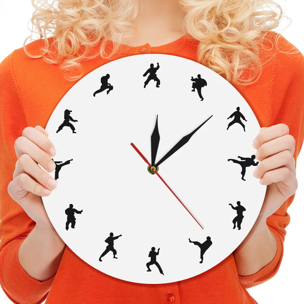 Настенные часы для тхэквондо каратэ современные декоративные настенные боев и