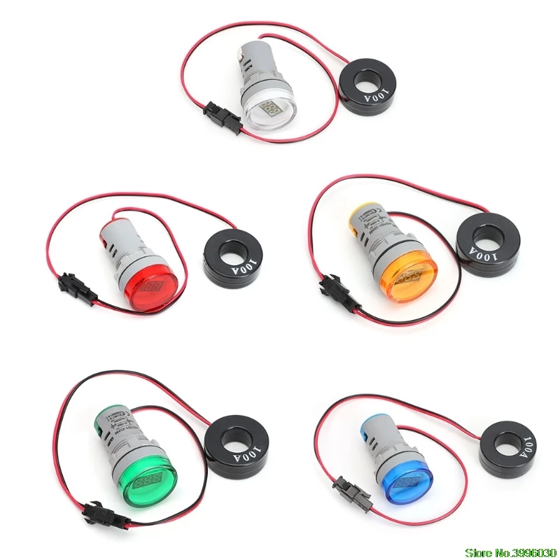 Цифровой амперметр измеритель тока 22 мм диапазон измерения 0 220 А В переменного