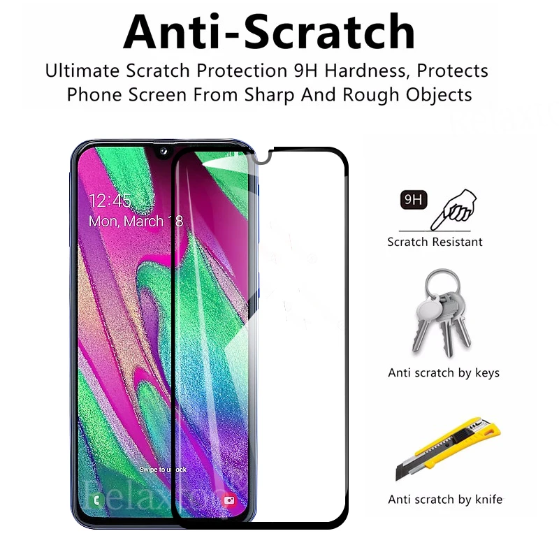Защитное стекло для samsung a40 защитная пленка экрана galaxy a50 a70 a30 a20 a80 a90 a60 a10 из