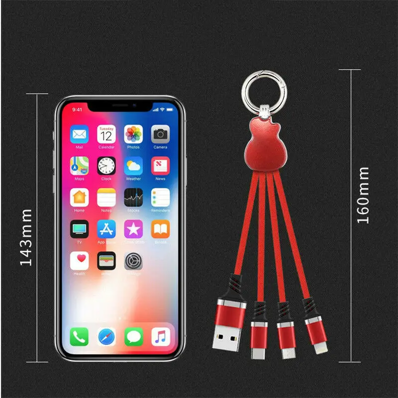 3 в 1 USB кабель для iPhone xs max кабель для быстрой зарядки для Android Micro usb type C type-c 3 в 1 Кабели для мобильных телефонов шнур для зарядки