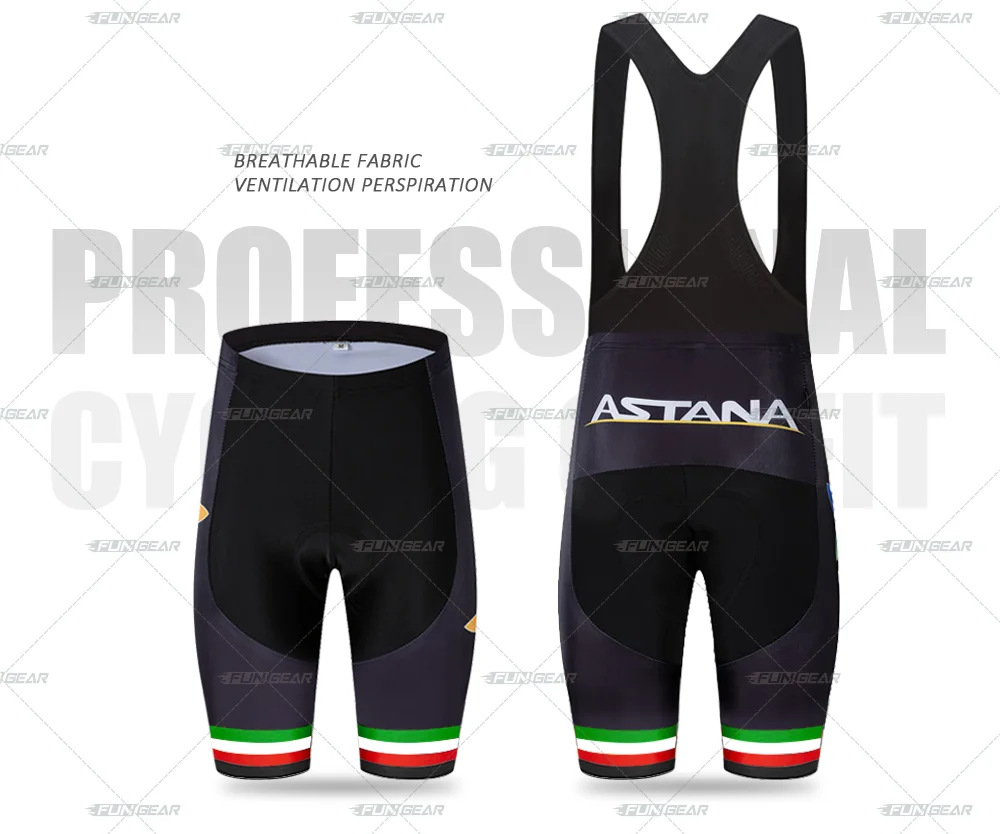 Astana Pro Team Bike Jersey Set Cycling Clothing Triathlon Man Bicycle Summer Cycling Jerseys Gel Pad Racing Bike Shorts Kit