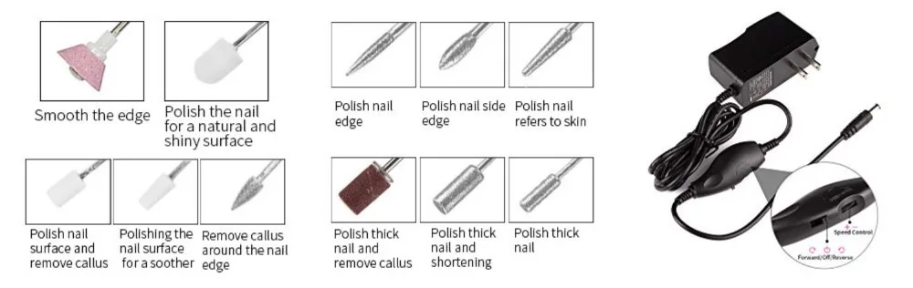 Электрический маникюрный набор для маникюра и педикюра от компании deston Nailcare N1, 11 в 1, одобренный FDA розовый