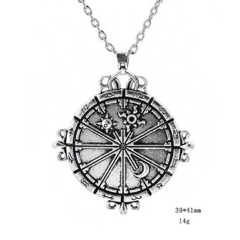 5 шт. ручной печатью диск кулон пентаграмма ювелирные изделия Wiccan норвежский
