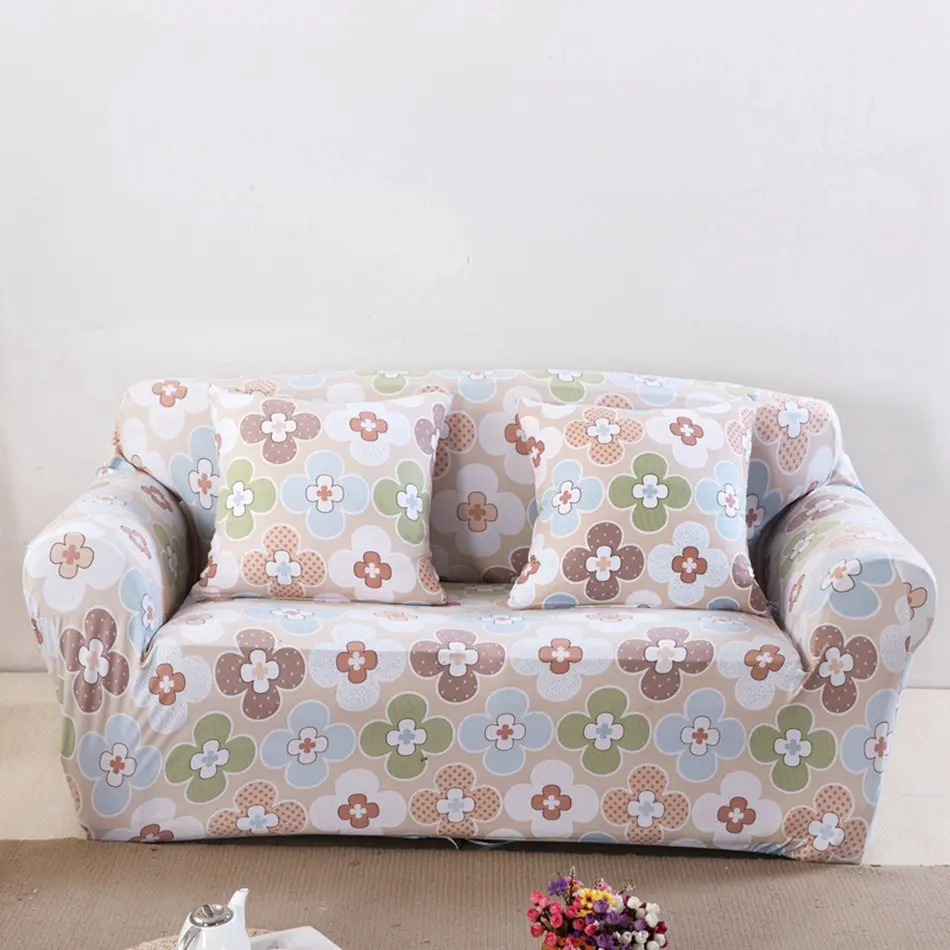 007 Розовые цветы Чехлы для дивана кровати для гостиной Loveseat спандекс Угловые Чехлы для кресел универсальные растягивающиеся покрытия для мебели плюшевые - Цвет: 007