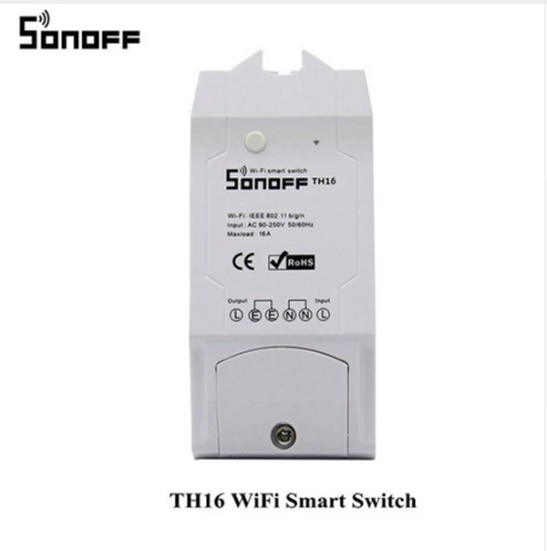 Sonoff TH10 TH16 10a/16a умные модули автоматизации Wifi беспроводной переключатель дистанционного управления для умного дома температура и влажность - Цвет: TH16