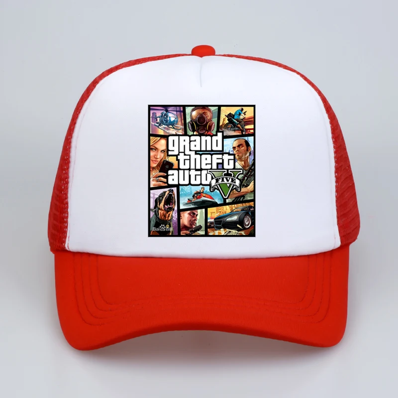 Мода Grand Theft Auto V 5 GTA 5 бейсбольные кепки Горячие игры GTA 5 фанатов кепки крутые летние сетчатые кепки для водителя грузовика