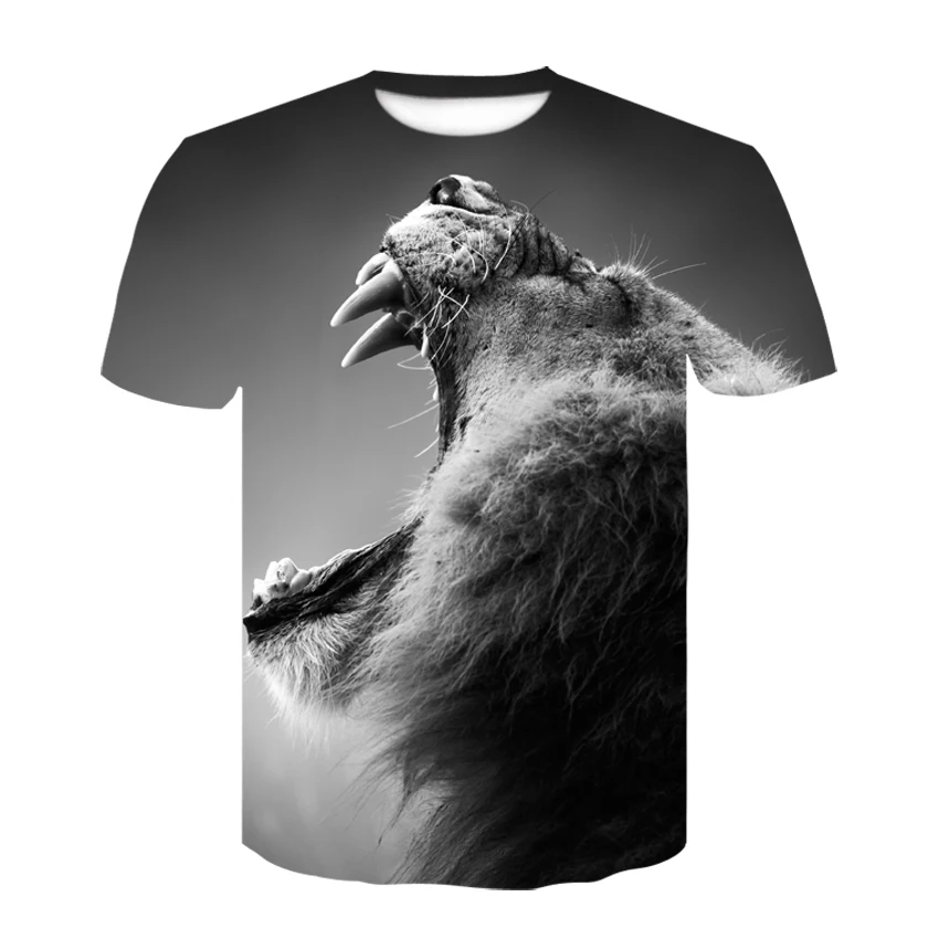 Новинка, 3d футболка с изображением короля льва, футболка с животными, Camiseta, футболка для мужчин, забавная Мужская одежда, повседневная футболка для фитнеса, Футболка С Рисунком Тигра, Мужская футболка большого размера