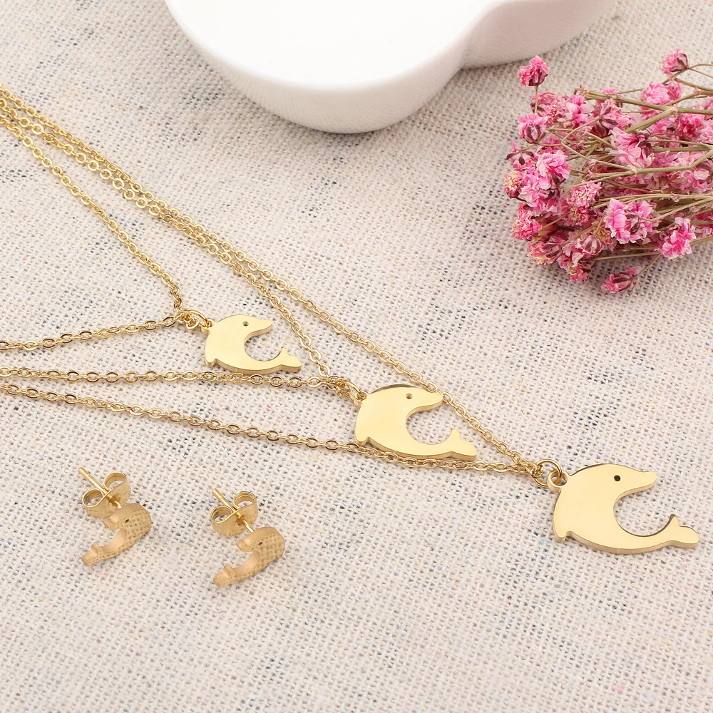 Комплект женских многослойных сережек из нержавеющей стали|Ювелирные наборы| |