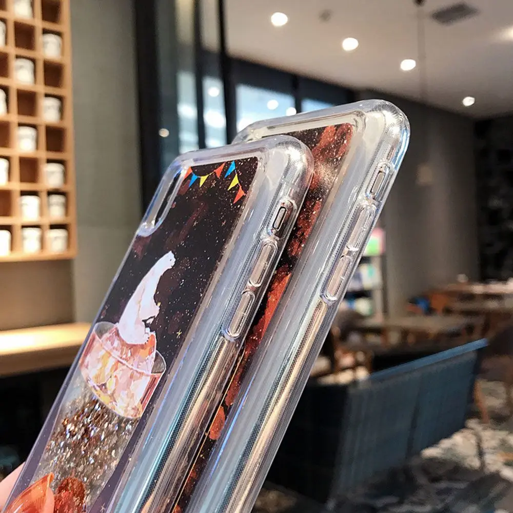 KISSCASE медведь чехол с сияющими блестками для samsung J4 J6 A50 A5 A6 A7 A8 2018 динамическая